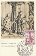 Carte Maximum -  Maximilien 1er Recevant Une Missive Des Mains D'un  Messager (gravure Burgkmaier) - 1951-1960