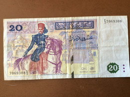 TUNISIA 20 DINARS 1992-11-7 VF - Tunisia