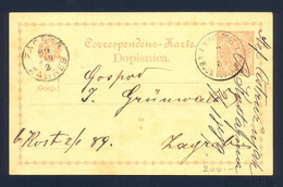 BOSNIA AND HERZEGOVINA, AUSTRIA - Stationery With First Type Of Cancel K.K. BOSANSKA KOSTAJNICA 02.01. 1889. - Bosnië En Herzegovina