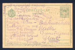 HUNGARY, CROATIA - Stationery Sent From Postal Agency CAPRAG - Kolodvor To Glina 1916. Censored In Zagreb. - Covers & Documents