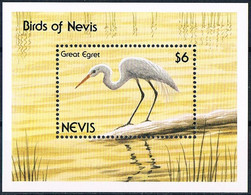 Bloc Sheet Oiseaux Aigrettes  Birds Egret  Neuf MNH  ** Nevis 1991 - Other