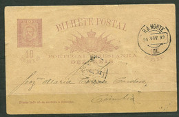 1892/3 Portugal Stationery Card D.Carlos Ambulance Cancel - P1594 - Lettres & Documents