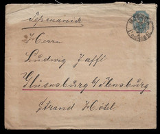 1891 RUSSIA RUSSLAND - USED 10K Stationery Envelope Mi.Nr. U34b MOSCOW To GLÜCKSBURG (bei FLENSBURG), GERMANY - Covers & Documents