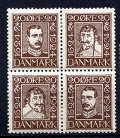 DANEMARK (Royaume) - 1924 - Bloc Des N° 161 à 164 - 20 O. Brun - (Tricentenaire De La Poste) - Nuevos