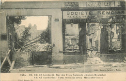 REIMS BOMBARDE RUE DES TROIS RAISINETS MAISON MOSLACHER - Reims