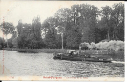 89 -SAINT FARGEAU -BORDS De SEINE -UN REMORQUEUR Pionnière Av.1904  Ed.REP & FILHETTE Chateau Thierry-Coll  R.F. Péniche - Tugboats