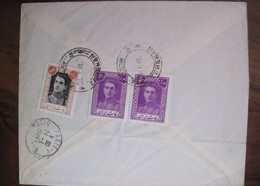 Iran Perse 1948 France Levant Express Transport Cover Enveloppe Air Mail Poste Aerienne Persia Paire - Iran