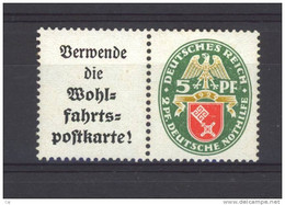 Allemagne  -  Reich  -  Se Tenant  :  Mi  W 34  * - Carnets & Se-tenant