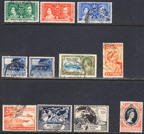 K.U.T. 1935-53 Cancelled, Sc# ,SG 124,128-130,152,159-161,165 - Kenya, Ouganda & Tanganyika