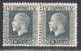 New Zealand 1915-30 Mint Mounted, Pair, Perf 14x13.5, Sc# ,SG 416 - Unused Stamps