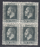 New Zealand 1915-33 Mint Mounted, Block, Perf 14x15, Sc# ,SG 436 - Neufs