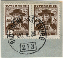 AUTRICHE / ÖSTERREICH 1936  - SALZBURG Nr.273 Bahnpoststempel /2xMi.573 - Gebruikt
