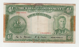 Bahamas 4 Shillings 1936 P-9b F - Bahamas