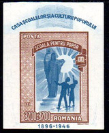 ROMANIA 1947 Vocational Training Block MNH / **.  Michel Block 37 - Blocks & Sheetlets