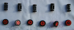 LEGO CLASSIC - LOT DE 6 ROUES NOIRES Et De 5 ESSIEUX (voir Image) - Réf. II. - Lots