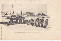 CPA(mission Polaire) EXPEDITION ANDREE Au Pole Nord 1897 Debarquement De La Caisse Arrivée (norvege) (b 14) Parfait Etat - Missions