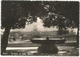 W5706 Roma - Fontana Di Villa Medici - Panorama / Viaggiata 1950 - Panoramic Views
