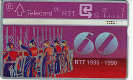 TELECARD RTT 60 E ANNIVERSAIRE TELEPHONE-1930-1990-téléphonistes-travail Femme - Téléphones