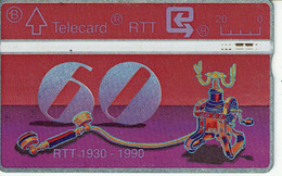 TELECARD RTT 60 E ANNIVERSAIRE TELEPHONE-1930-1990- - Telefone