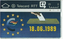 TELECARD RTT -POLITIQUE-ELECTION EUROPEENNE-18-06-1989-EUROPA - Altri & Non Classificati