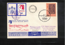 Poland / Polska 1973 World Philatelic Exhibition Poznan Interesting Ballonpost - Other & Unclassified