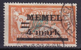 MEMEL - 4 Mark Type II Sur 2 F. Metrson Signé Calves Oblitéré - Used Stamps