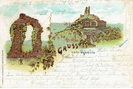 Gruss Vom Rhein Rolandseck  Drachenfels  Voir Verso TAXE Precurseur 1899 - Drachenfels