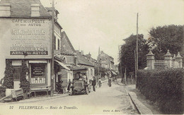 14 Villerville Route De Trouville N°57 Café De La Poste Et Des Autos  Oldtimer - Villerville