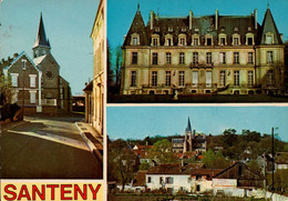 Dep 94 , Cpm SANTENY , 94440 , L'Eglise Saint Germain , Le Chateau , Le Village (23526) - Santeny