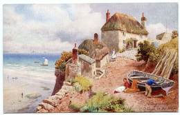 ARTIST : WIMBUSH - PAIGNTON, COTTAGE ON THE CLIFF (TUCK'S OILETTE) - Wimbush