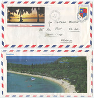 New Caledonia 1990 Airmail Cover Nouméa To Saint-Cloud France, Scott C214 Arms - Lettres & Documents