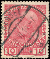 AUTRICHE / AUSTRIA 1914 - Mi.144x - Used " EBENSEE / * A * " (UPPER AUSTRIA) - Oblitérés