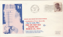 N°744 N -lettre (cover) Fire On Test 043 -engin 003 -march 26.1977- - América Del Norte