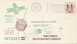 N°759 N -lettre (cover) Amsat Oscar-7 -first Triple Delta Rocket Launch- - Noord-Amerika