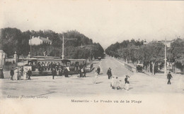 Rare Cpa Marseille Le Prado Vu De La Plage - Castellane, Prado, Menpenti, Rouet