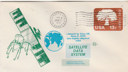 N°763 N -lettre (cover) Satellite Data System -entier Postal- - America Del Nord