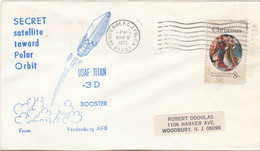 N°777 N -lettre (cover) -secret Satellite Toward Polar Orbit- - America Del Nord