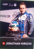 Jonathan Hirschi ( Race Car Driver) - Authographs