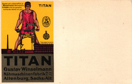 Altenburg / Sachsen, Nähmaschinen, Titan, Gustav Winselmann - Advertising