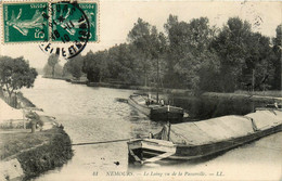 Nemours * Le Loing Vu De La Passerelle * Péniche Batellerie - Nemours