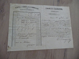 Feuille De Route Lettre De Voiture Charles Carayol Béziers 1866 Pour Creiscels Aveyron - Transporte