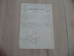 Feuille De Route Lettre De Voiture Roulage  Molé Gauchet Allard Lyon Pour Clermont Ferrand 1860 Draps - Transports