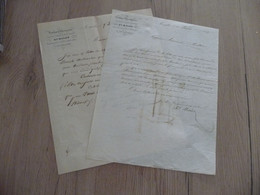 Feuille De Route Lettre De Voiture Roulage X2 Roulage Messagerie Lettres à En Tête 1843 Montpellier - Transports