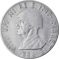 Monnaie, Albania, Vittorio Emanuele III, 2 Lek, 1939, Rome, TTB+, Stainless - Albanien