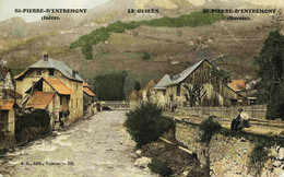 11504 -  SAINT PIERRE D'ENTREMONT  :  CENTRE DU VILLAGE  , LE GUIERS ....circulée En 1907 - Saint-Pierre-d'Entremont