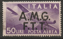 Trieste Zone A 1947 Sc C6 Sa A6 Air Post Used - Poste Aérienne