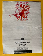 16544 - Lavaux 1990 Réserve 700e De La Confédération Illustartion Jean Tinguely - 700 Anni Della Confederazione Elvetica