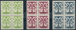 ** 1933 Repülő Sor Négyes Tömbökben / Airmail Set Blocks Of 4 (320.000) - Otros & Sin Clasificación