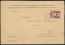 1945 Nyíregyháza II. 40f Cenzúrás Levélen "NYÍREGYHÁZA" - Debrecen (130.000) - Otros & Sin Clasificación
