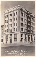 Grand Island Nebraska, First National Bank Building, C1930s/40s Vintage Real Photo Postcard - Grand Island